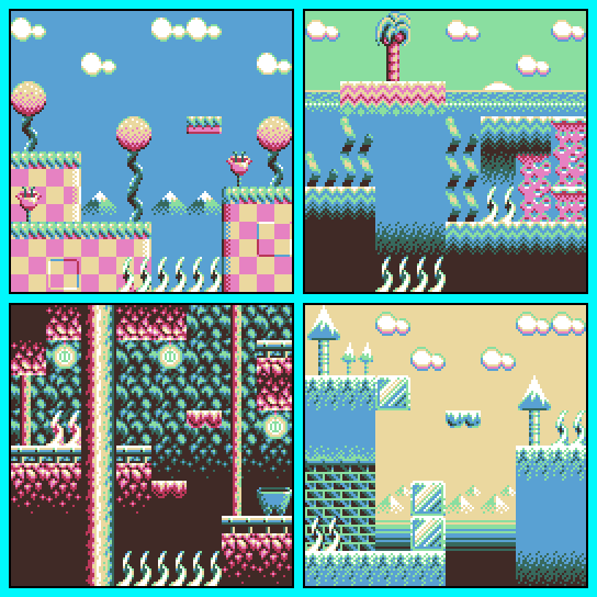 8 colors - 4 stages - 1 layer - 64 16X16 tiles | OpenGameArt.org